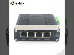 Industriële 4-poorts Gigabit Ethernet Switch 10/100/1000Mbps DIN-rail -40°C tot 75°C