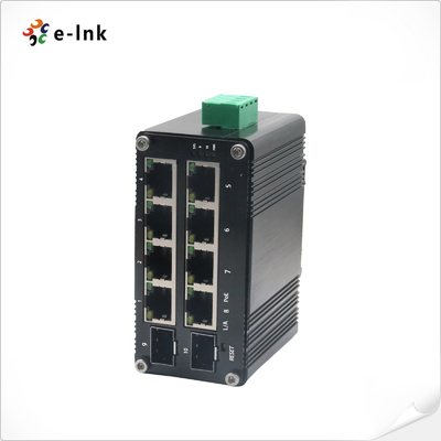 8 Port 10/100/1000T L2+ Ethernet Media Converter With 2 Port 100/1000X SFP