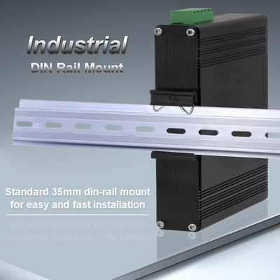 DIN Rail Industrial 4 Port Gigabit 802.3at PoE Switch With 2 Port 1000X SFP Uplink