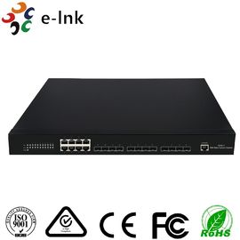 Managed Gigabit Ethernet Switch 12 10G SFP + Fiber Ports  + 8 10 / 100 / 1000M Copper RJ45 Ports