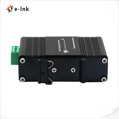 Mini Industrial 1-Port 100/1000X SFP to 2-Port 10/100/1000T 60W PoE++ Media Converter