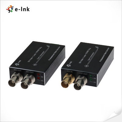 3G-SDI Fiber Converter HD Video Transmission 80km Range 8 Channel Audio Embedded
