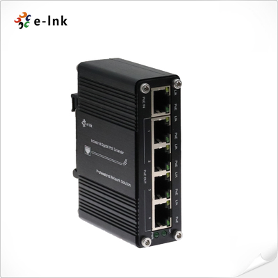 Industrial 1-Port PoE+ to 4-Port Gigabit Extender 30W IP40 DIN-Rail