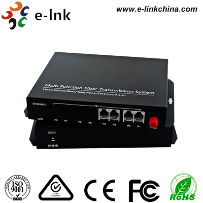 4 Channel Voice over Fiber Extender High Density Telephone Line Solution