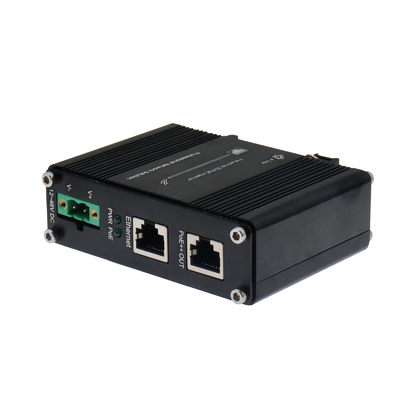 Industrial 5G 60W PoE+ Injector 12–48VDC Wide-Range Power Compact Rugged