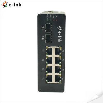 FCC 57VDC Industrial Ethernet POE Switch 8 Port 10/100/1000BASE-T FC ST