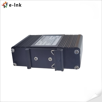 DIN Rail PoE Media Converter 100 / 1000 BASE-TX SFP Ethernet Converter