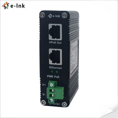 Industriële Gigabit 60W PoE-injector, IEEE 802.3af/at, 12~48V DC Wide Input