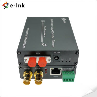 LNK-12GSDI Serie Glasvezel Converter met 4K UHD Video, Loop-out, Gigabit Ethernet & RS485