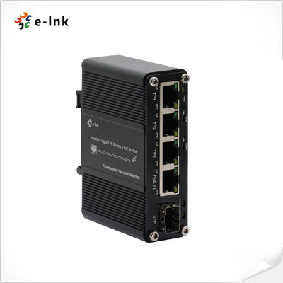 Industrial PoE Splitter Switch 4 Port Gigabit met SFP Fiber Uplink