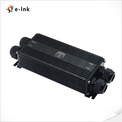 IP67 robuuste Gigabit PoE Extender 1 in 3 Out + SFP 90W 400m